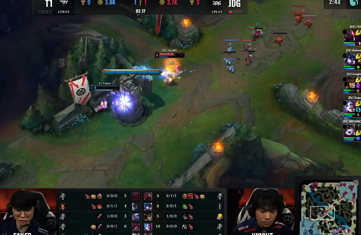 JDG险胜TES,Faker极限生还后反打峡谷大战2025世界赛,引爆全场热议 JDG险胜TES,Faker极限生还后反打峡谷大战2025世界赛,引爆全场热议